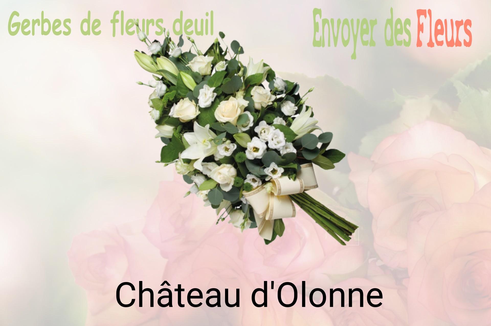 Gerbe de fleurs de deuil livrée à Château-d'Olonne